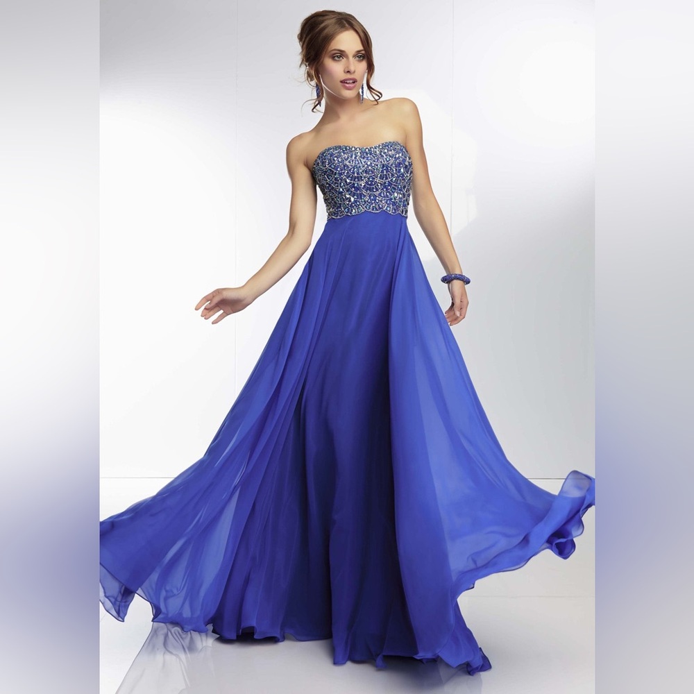 Blue Beaded Gown